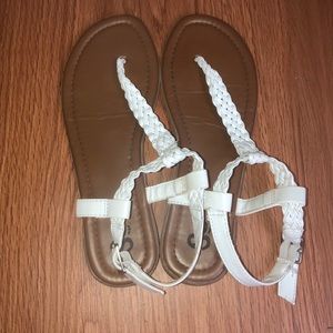 White sandals size 7